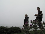 SX08031 Kristina and Wouko by Spear Thistles (Cirsium vulgare).jpg
